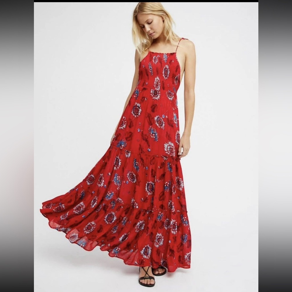 Free People Garden Party floral tiered maxi dress - Picture 2 of 10